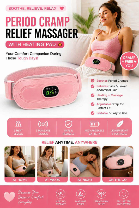 Instant Period Pain Relief Heating Massager