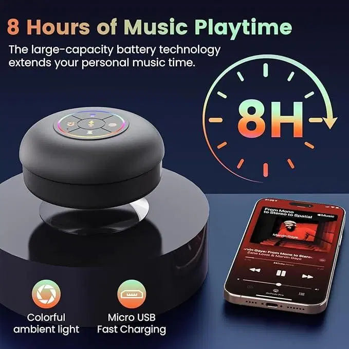 👉 Waterproof Bluetooth Shower Speaker with Suction Cup | Wireless Portable Bass Speaker